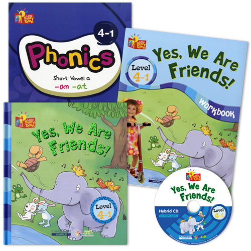 Little Story Town 4-1:Yes, We Are Friends! (B+CD+W+Phonics) Set