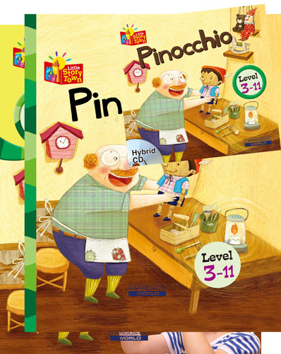 Little Story Town 3-11:Pinocchio (B+CD+W+Phonics) Set 