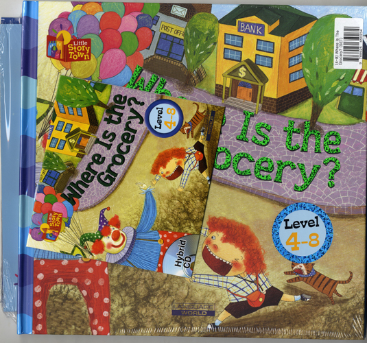 Little Story Town 4-8:Where is the Grocery? (B+CD+W+Phonics) Set