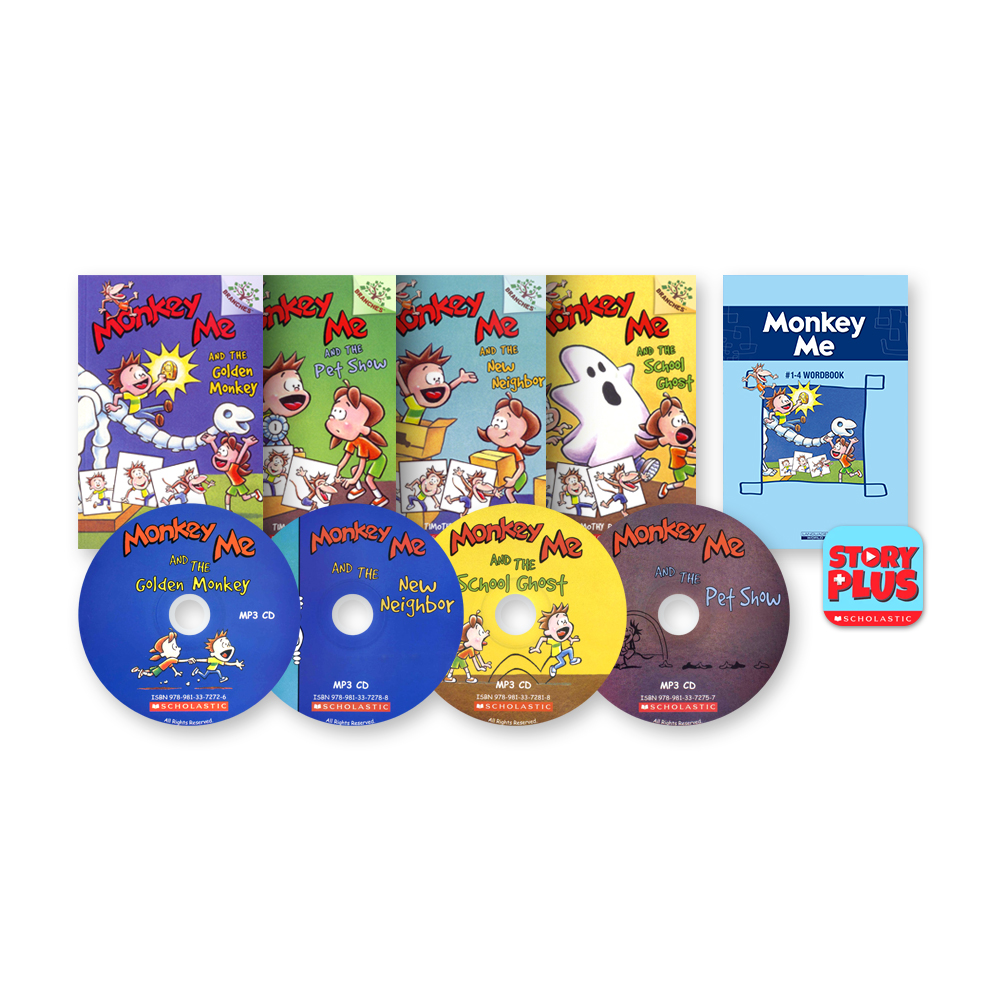 Monkey Me #1-4 (With CD & Storyplus)+Wordbook Set
